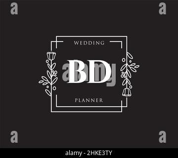 Logo BD féminin.Utilisable pour les logos nature, salon, Spa, cosmétique et Beauté.Elément de modèle de logo Flat Vector. Illustration de Vecteur