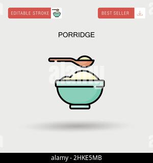 Icône de vecteur simple de porridge. Illustration de Vecteur