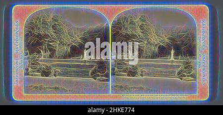 Inspiré par le Parc de Saint-Cloud, vu du château de Saint-Cloud, le Parc Reserve du Château de Saint-Cloud, vue pry depuis le balcon de l'Imperatrice, les résidences impériales, Ernest Eléonor Pierre Lamy, Kasteel van Saint-Cloud, c. 1860 - in ou avant 1870, imprimé albumine, hauteur 85 mm × largeur 170 mm, réimaginé par Artotop. L'art classique réinventé avec une touche moderne. Conception de lumière chaleureuse et gaie, de luminosité et de rayonnement de lumière. La photographie s'inspire du surréalisme et du futurisme, embrassant l'énergie dynamique de la technologie moderne, du mouvement, de la vitesse et révolutionne la culture Banque D'Images