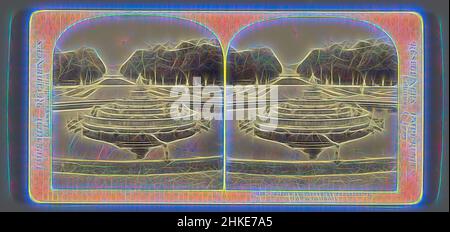 Inspiré par l'étang de Latone dans le jardin de Versailles, bassin de Latone et perspective, résidences impériales, Ernest Eléonor Pierre Lamy, Tuin van Versailles, c. 1860 - c. 1880, imprimé albumine, hauteur 85 mm × largeur 170 mm, repensé par Artotop. L'art classique réinventé avec une touche moderne. Conception de lumière chaleureuse et gaie, de luminosité et de rayonnement de lumière. La photographie s'inspire du surréalisme et du futurisme, embrassant l'énergie dynamique de la technologie moderne, du mouvement, de la vitesse et révolutionne la culture Banque D'Images