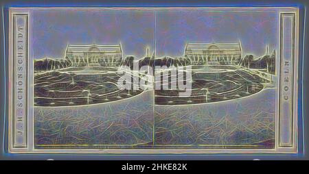Inspiré par l'extérieur de la flore et du jardin botanique de Cologne, Coeln, Johann Heinrich Schönscheidt, Cologne, dans ou après 1863 - c. 1880, imprimé albumine, hauteur 85 mm × largeur 170 mm, repensé par Artotop. L'art classique réinventé avec une touche moderne. Conception de lumière chaleureuse et gaie, de luminosité et de rayonnement de lumière. La photographie s'inspire du surréalisme et du futurisme, embrassant l'énergie dynamique de la technologie moderne, du mouvement, de la vitesse et révolutionne la culture Banque D'Images