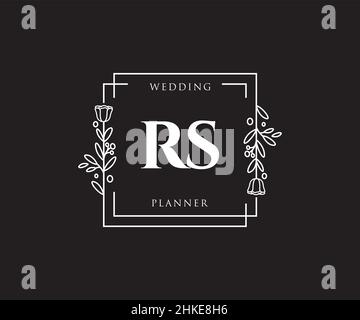 Logo RS féminin.Utilisable pour les logos nature, salon, Spa, cosmétique et Beauté.Elément de modèle de logo Flat Vector. Illustration de Vecteur