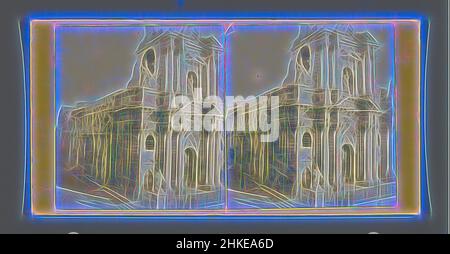 Inspiré par la vue de la cathédrale de Syracuse, Temple de Minerve (Cathédrale) (Syracuse), Syracuse, c. 1850 - c. 1880, imprimé albumine, hauteur 89 mm × largeur 176 mm, repensé par Artotop. L'art classique réinventé avec une touche moderne. Conception de lumière chaleureuse et gaie, de luminosité et de rayonnement de lumière. La photographie s'inspire du surréalisme et du futurisme, embrassant l'énergie dynamique de la technologie moderne, du mouvement, de la vitesse et révolutionne la culture Banque D'Images