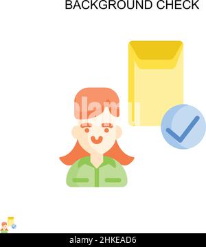 Icône de vecteur simple de vérification d'arrière-plan.Modèle de conception de symbole d'illustration pour élément d'interface utilisateur Web mobile. Illustration de Vecteur