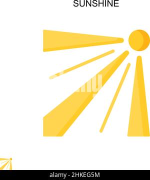 Icône de vecteur simple Sunshine.Modèle de conception de symbole d'illustration pour élément d'interface utilisateur Web mobile. Illustration de Vecteur