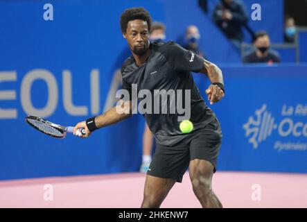 Gael Monfils de France pendant l'Open Sud de France., . au Sud de France Arena à Montpellier, France.Photo de Laurent Lairys/ABACAPRESS.COM crédit: Abaca Press/Alay Live News Banque D'Images