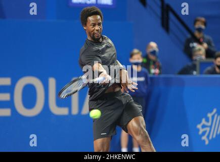 Gael Monfils de France pendant l'Open Sud de France., . au Sud de France Arena à Montpellier, France.Photo de Laurent Lairys/ABACAPRESS.COM crédit: Abaca Press/Alay Live News Banque D'Images