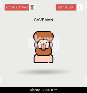 Icône de vecteur simple Caveman. Illustration de Vecteur