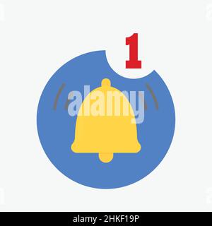 Icône de message d'appel manquant dans l'application mobile, icône de notification mobile.Illustration de la notification de scénario d'appel entrant Illustration de Vecteur