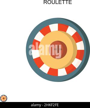 Roulette simple vecteur icône.Modèle de conception de symbole d'illustration pour élément d'interface utilisateur Web mobile. Illustration de Vecteur