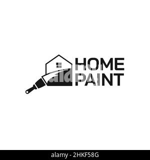 Creative House Paint concept logo, modèles de conception, symboles, icônes Illustration de Vecteur