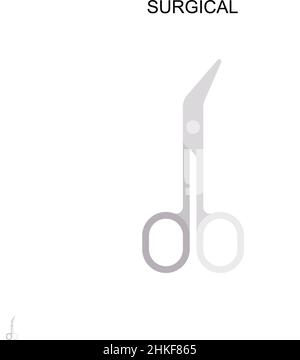Icône de vecteur simple chirurgical.Modèle de conception de symbole d'illustration pour élément d'interface utilisateur Web mobile. Illustration de Vecteur