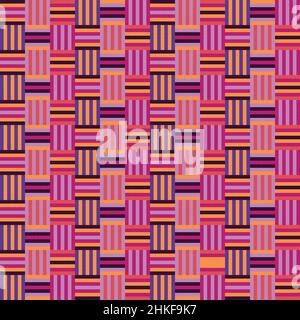 Tissu africain kente ethnique sans couture modèle.Parfait pour les tissus textiles, les fonds, la décoration et l'imprimé mode. Illustration de Vecteur