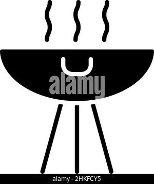 Symbole de la cuisine grillée à l'icône de glyphe Illustration de Vecteur