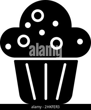 Symbole de muffin Glyph Food Vector Illustration de Vecteur