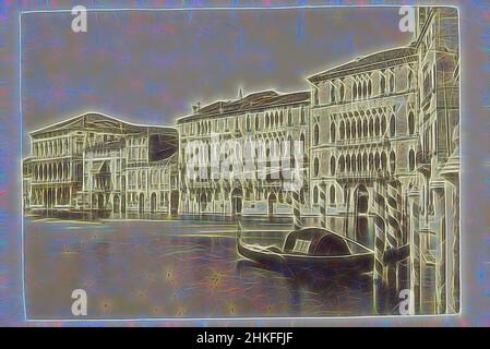 Inspiré par la vue du Palazzo Foscari à Venise, CA' Foscari, 1850 - 1900, imprimé albumine, hauteur 104 mm × largeur 157 mm, réimaginé par Artotop. L'art classique réinventé avec une touche moderne. Conception de lumière chaleureuse et gaie, de luminosité et de rayonnement de lumière. La photographie s'inspire du surréalisme et du futurisme, embrassant l'énergie dynamique de la technologie moderne, du mouvement, de la vitesse et révolutionne la culture Banque D'Images