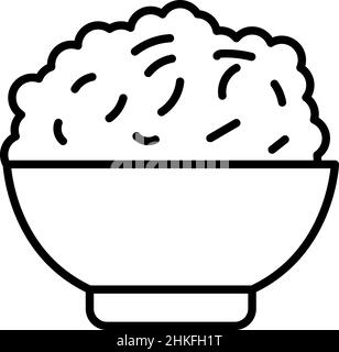 Symbole de riz Contour Food Vector Illustration de Vecteur