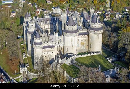 France, Oise (60), le château de Pierrefonds Banque D'Images