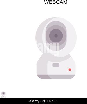 Icône de vecteur simple de webcam.Modèle de conception de symbole d'illustration pour élément d'interface utilisateur Web mobile. Illustration de Vecteur