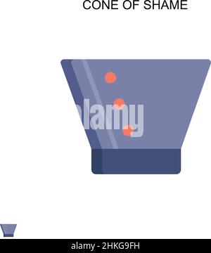 Cône de honte simple vecteur icône.Modèle de conception de symbole d'illustration pour élément d'interface utilisateur Web mobile. Illustration de Vecteur