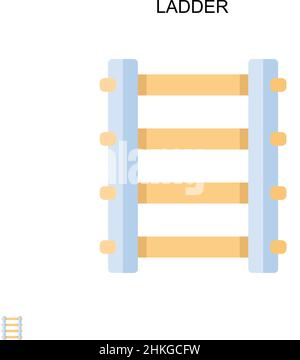 Icône de vecteur simple Ladder.Modèle de conception de symbole d'illustration pour élément d'interface utilisateur Web mobile. Illustration de Vecteur