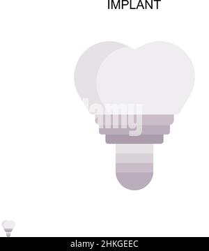 Icône de vecteur simple d'implant.Modèle de conception de symbole d'illustration pour élément d'interface utilisateur Web mobile. Illustration de Vecteur