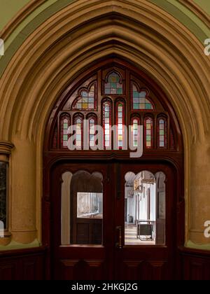 MUMBAI, INDE - 18 décembre 2021 : intérieurs du siège de BMC.La Corporation Hall s'inspire des Corporation Halls de Glasgow et Birmingham.UNESCO Banque D'Images