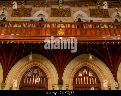 MUMBAI, INDE - 18 décembre 2021 : intérieurs du siège de BMC.La Corporation Hall s'inspire des Corporation Halls de Glasgow et Birmingham.UNESCO Banque D'Images