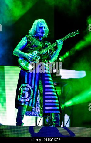 John 5, le guitariste de Rob Zombie sur scène au Las rangeous Festival dans le centre-ville de Las Vegas, Nevada Banque D'Images