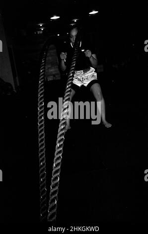 26 janvier 2022, New York, NY, États-Unis : Dillan Joucoo,Boxe thaï.Tourné sur le film Ilford 400.Développer et numériser par Picture House.(Credit image: © John Marshall Mantel/ZUMA Press Wire) Banque D'Images