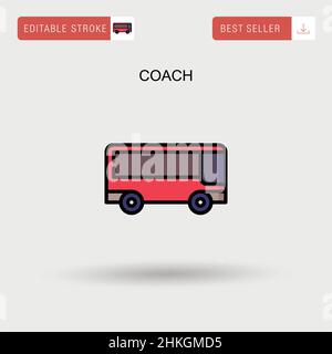 Icône de vecteur simple coach. Illustration de Vecteur