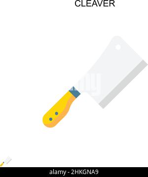 Icône de vecteur simple Cleaver.Modèle de conception de symbole d'illustration pour élément d'interface utilisateur Web mobile. Illustration de Vecteur