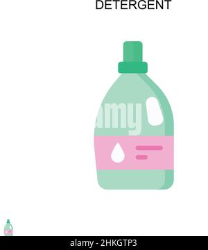 Icône de vecteur simple de détergent.Modèle de conception de symbole d'illustration pour élément d'interface utilisateur Web mobile. Illustration de Vecteur