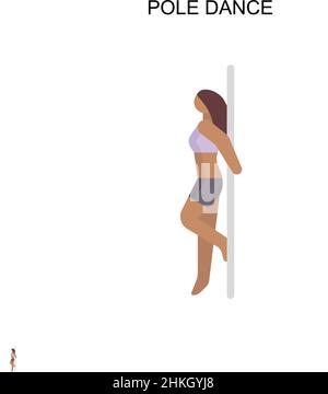 Pole dance simple vecteur icône.Modèle de conception de symbole d'illustration pour élément d'interface utilisateur Web mobile. Illustration de Vecteur