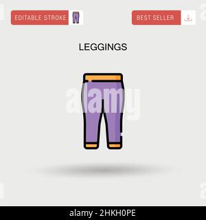 Legging simple Vector Icon. Illustration de Vecteur