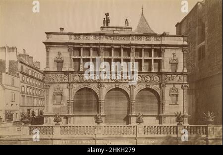 Antique vers 1890 photo de la Maison de François Ier, rue Victor Genoux à Luxeuil-les-bains, France. SOURCE: PHOTOGRAPHIE ORIGINALE D'ALBUMINE Banque D'Images