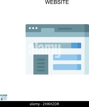 Icône de vecteur simple de site Web.Modèle de conception de symbole d'illustration pour élément d'interface utilisateur Web mobile. Illustration de Vecteur