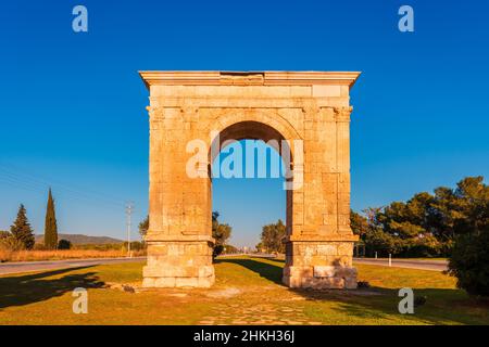 Arc de Bera Triumphal Arch en Catalogne Espagne Banque D'Images