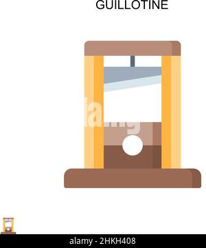 Icône de vecteur simple de guillotine.Modèle de conception de symbole d'illustration pour élément d'interface utilisateur Web mobile. Illustration de Vecteur