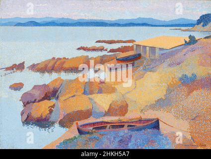 Côte près d'Antibes par Henri-Edmond Cross (1856-1910), huile sur toile, 1891/2 Banque D'Images