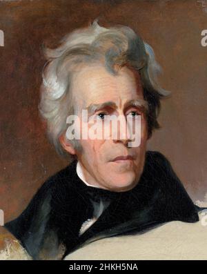 Andrew Jackson (1767-1845), portrait du président des États-Unis en 7th, par Thomas Sully (1783-1872), huile sur toile, 1845 Banque D'Images