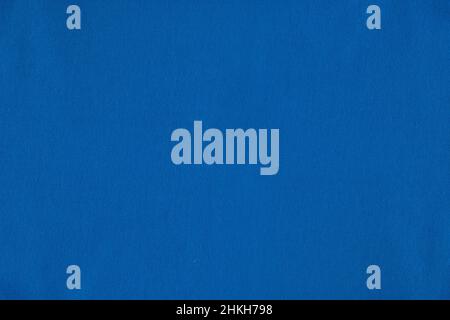 Tissu bleu - vue du dessus et gros plan sur un morceau de tissu en lin Banque D'Images