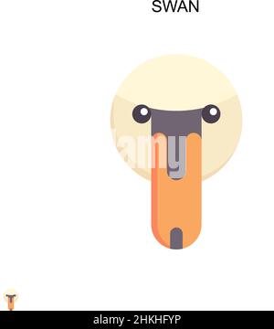 Icône de vecteur simple Swan.Modèle de conception de symbole d'illustration pour élément d'interface utilisateur Web mobile. Illustration de Vecteur