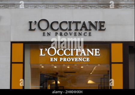 L'Occitane en Provence, un magasin de Liverpool qui vend des produits de beauté français Banque D'Images