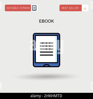 EBook simple vector icon. Illustration de Vecteur