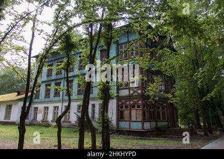 Svetlogorsk, Russie - août 08 2019 : vue extérieure de la Pension Waldschloss le 08 2019 août à Svetlogorsk, Russie. Banque D'Images