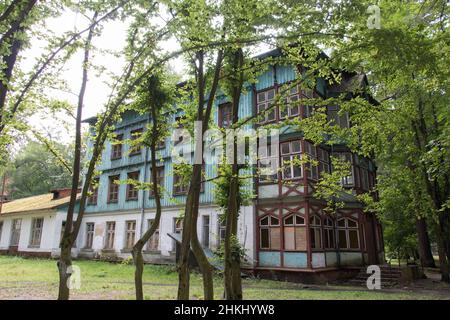 Svetlogorsk, Russie - août 08 2019 : vue extérieure de la Pension Waldschloss le 08 2019 août à Svetlogorsk, Russie. Banque D'Images