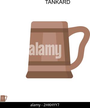 Icône de vecteur simple Tankard.Modèle de conception de symbole d'illustration pour élément d'interface utilisateur Web mobile. Illustration de Vecteur