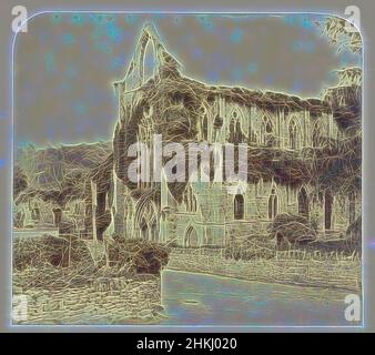 Inspiré par l'abbaye de Tintern au pays de Galles, Tintern, Tintern, 1855 - 1900, papier, Imprimé albumine, hauteur 271 mm × largeur 303 mm hauteur 353 mm × largeur 472 mm, repensé par Artotop. L'art classique réinventé avec une touche moderne. Conception de lumière chaleureuse et gaie, de luminosité et de rayonnement de lumière. La photographie s'inspire du surréalisme et du futurisme, embrassant l'énergie dynamique de la technologie moderne, du mouvement, de la vitesse et révolutionne la culture Banque D'Images