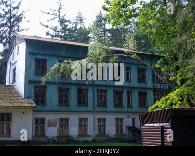 Svetlogorsk, Russie - août 08 2019 : vue extérieure de la Pension Waldschloss le 08 2019 août à Svetlogorsk, Russie. Banque D'Images